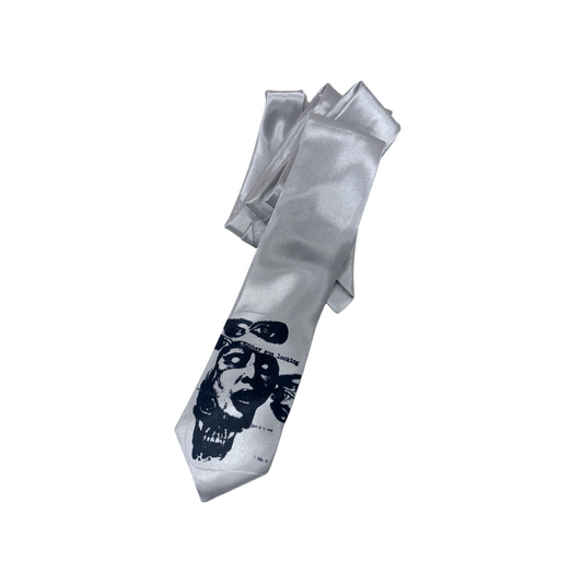 Looking & Laughing Tie Icy Grey